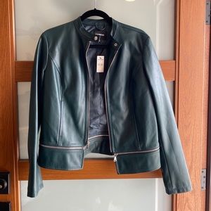 SOLD Vegan Leather Express Bomber Jacket ✨ New